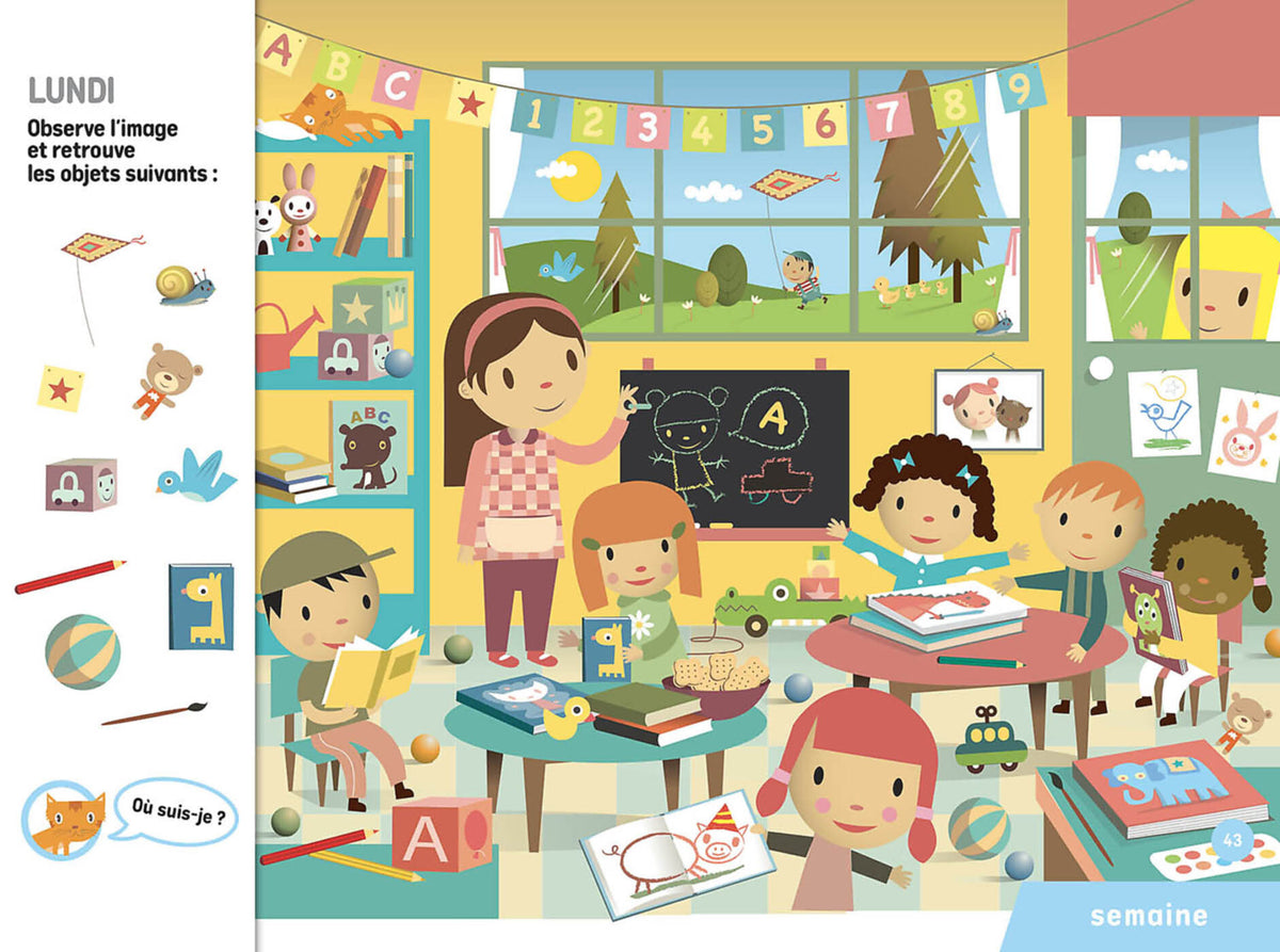 Livre - Cherche et trouve - À la maternelle (Fr)