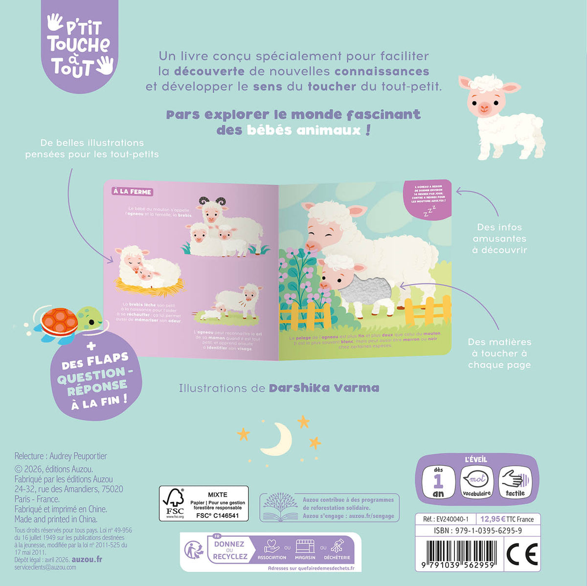 Livre - P'tit touche à tout - Les bébés animaux (Fr)