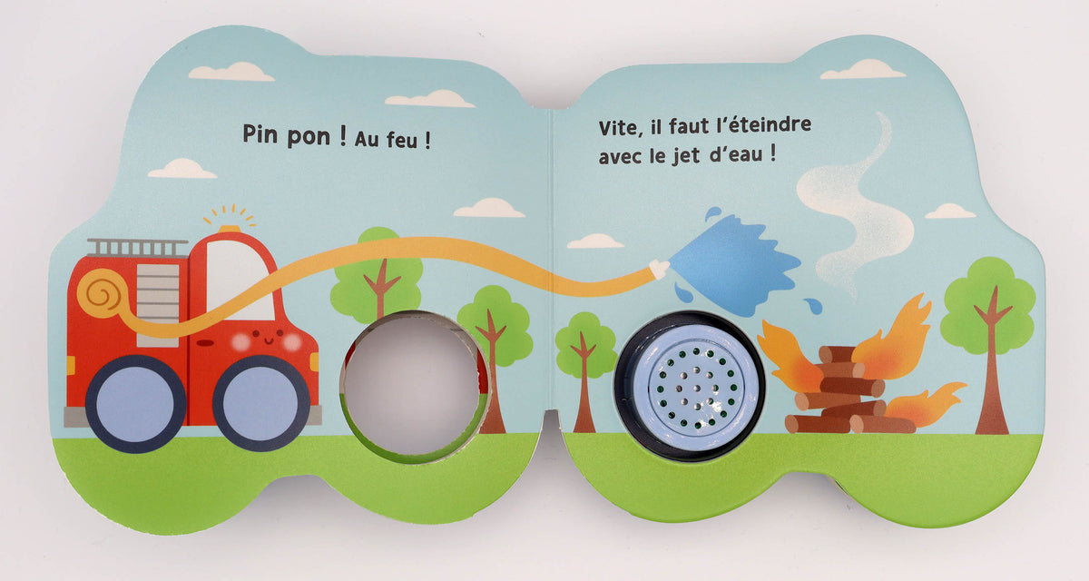 Livre - Petits véhicules sonores - Léo le camion de pompiers (Fr)