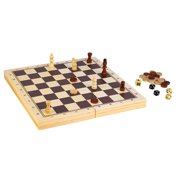 3 in 1 Chess - Checkers - Backgammon (Bil)