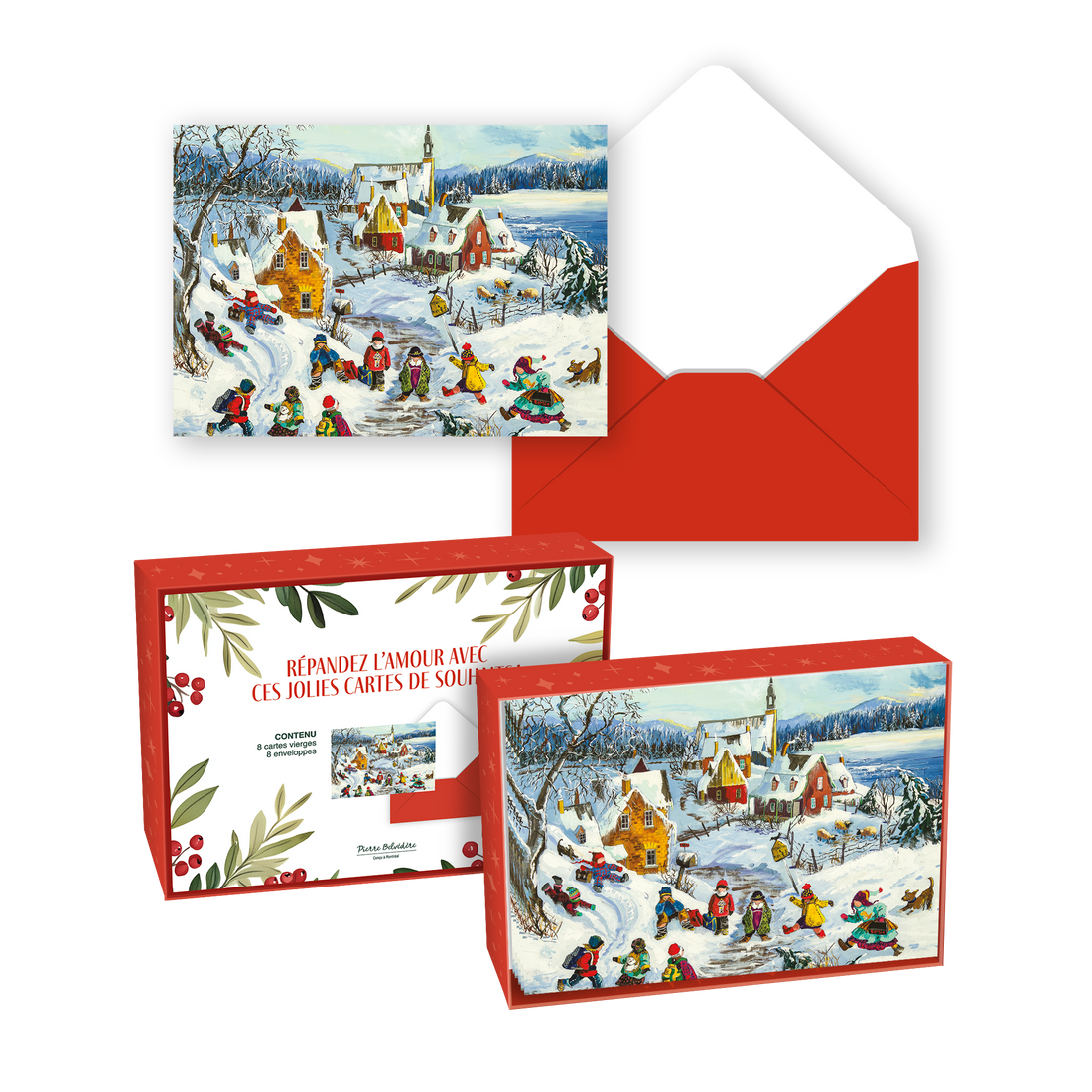 Cartes de Noël - Le village en patins (8)