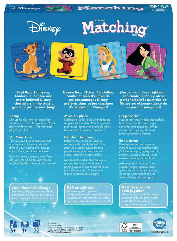 Jeu Matching - Disney Classique (Bil)