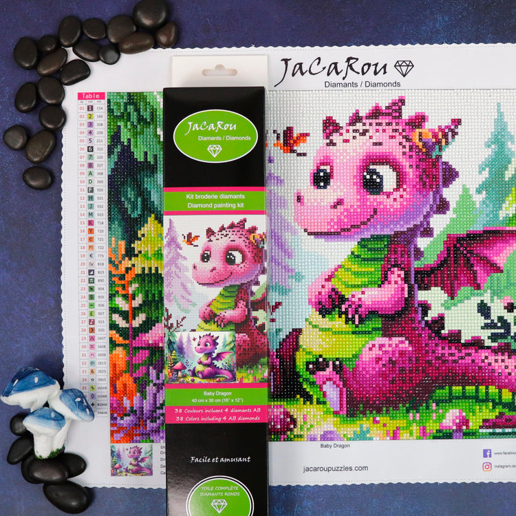 Broderie de diamant - Baby Dragon