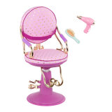 Mobilier OG - Chaise de coiffeur rose Sitting Pretty