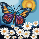 Diamond Painting - Butterfly Over Daisies