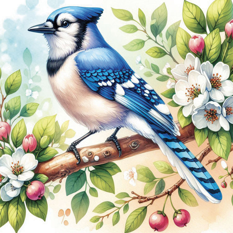 Broderie de diamant - Blue Jay Elegance