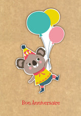 Carte de souhaits - Bon Anniversaire - Koala