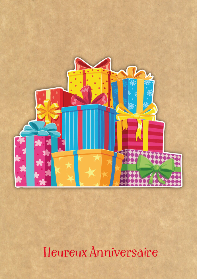 Carte de souhaits - Heureux anniversaire - Cadeaux