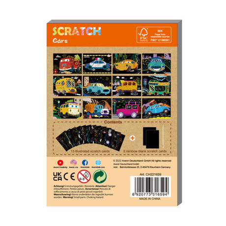Avenir - Mini Scratch Cards - Cars