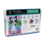 Points noués - Petit tapis - Chat gris