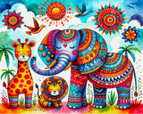 Diamond Painting - Colorful Jungle Animals