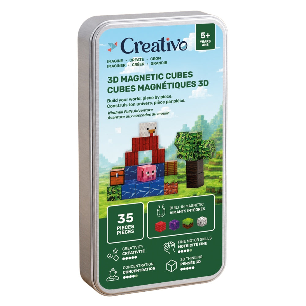 Creativo : Cubes magnétiques 3D - Aventure à la ferme
