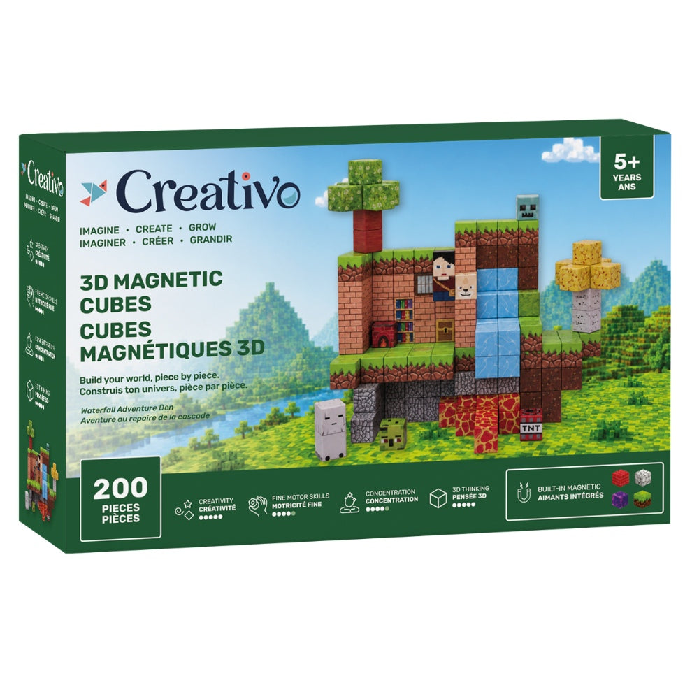Creativo : Cubes magnétiques 3D - Aventure au repaire de la cascade