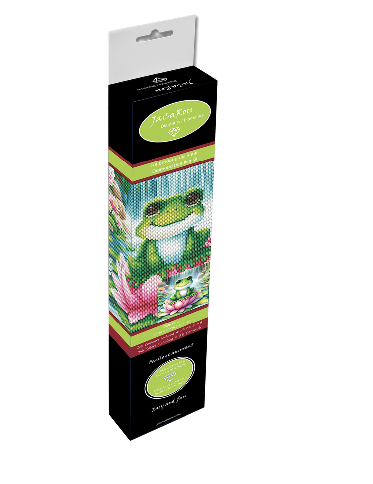 Diamond Painting - Cute Frog - 30 x 30 cm