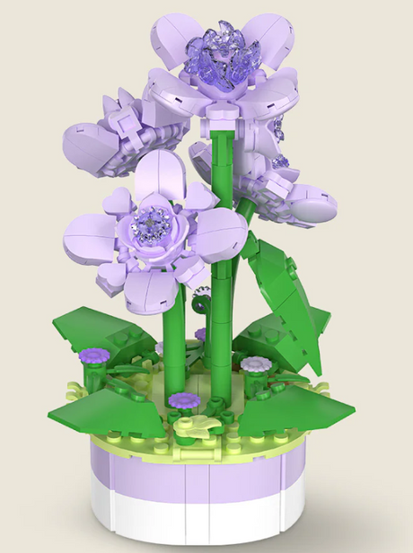 Mini Bricks Potted Flower - Violette