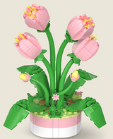 Mini Bricks Potted Flower - Tulipe