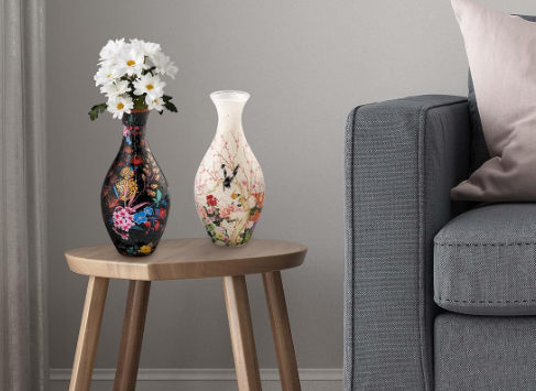 3D Puzzle Vase - Elegant Floral Print