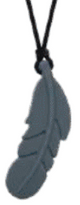 Collier mâchouille plume
