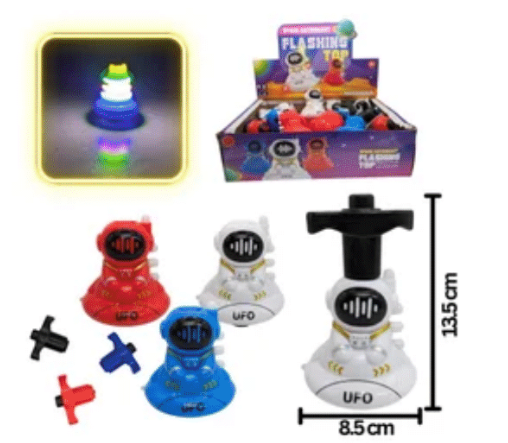 UFO Spinning Top with Lights (assortment)