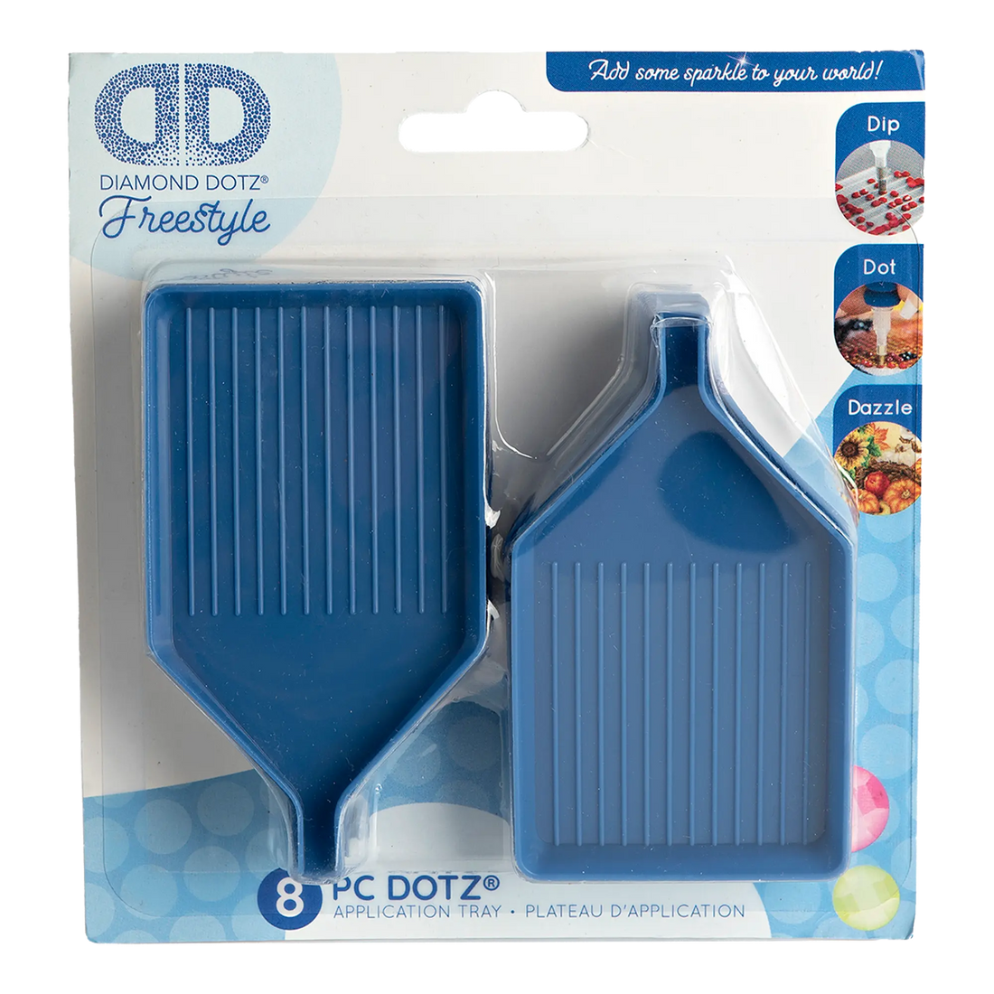 Diamond Dotz - 8 Blue Trays with Spouts
