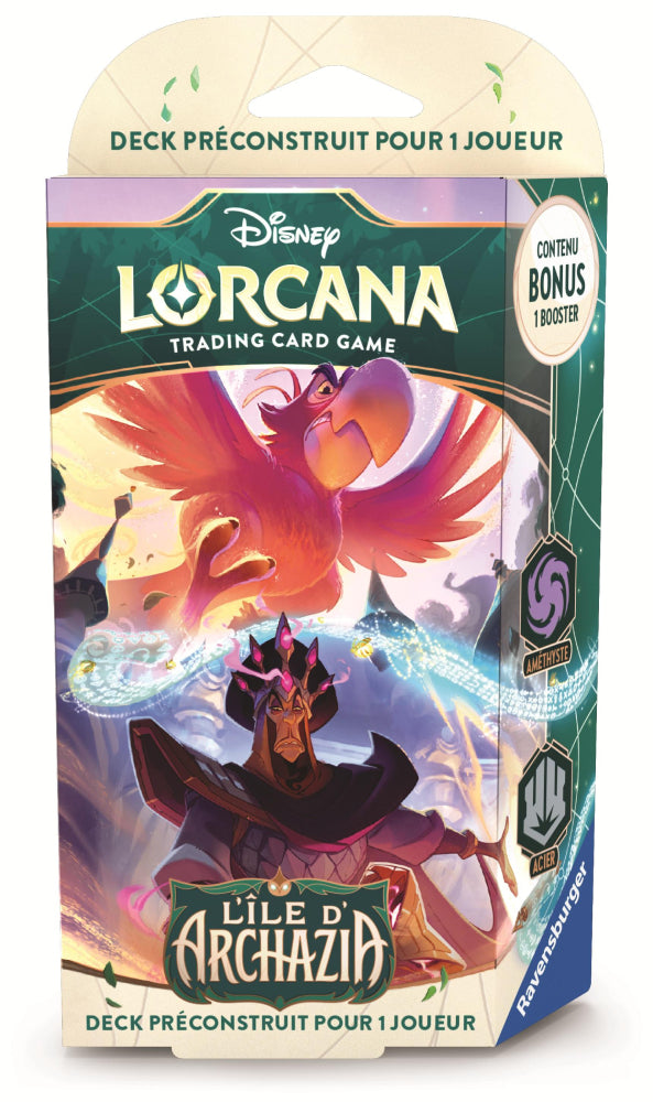 Disney Lorcana #7: L'Île d'Archazia - Starter Deck - Améthyste et Acier (Fr)