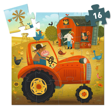 Puzzle silhouette / Tracteur - 16 pcs