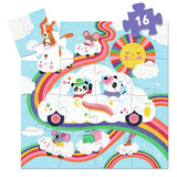 Puzzle silhouette - Voiture nuage - 16 mcx
