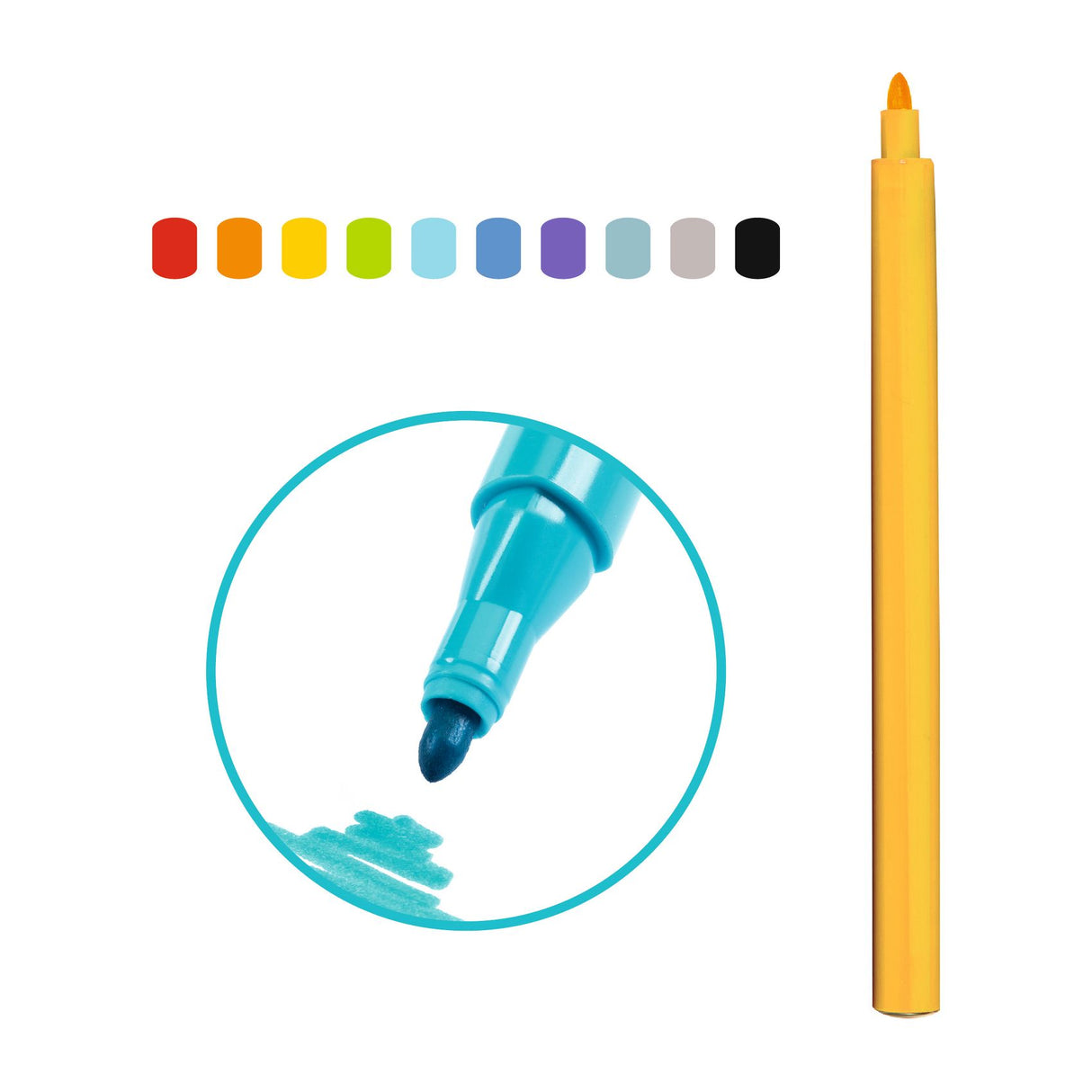 Feutres pointe fine - Arc-en-ciel (10)