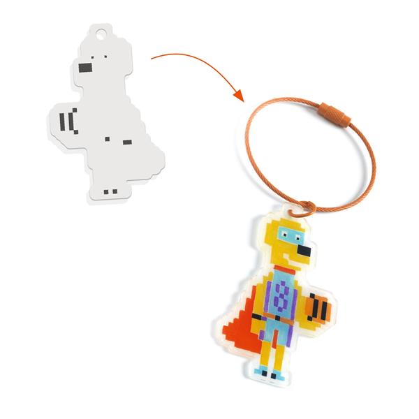 DIY - Keychains to Make - Pixel Art Heroes
