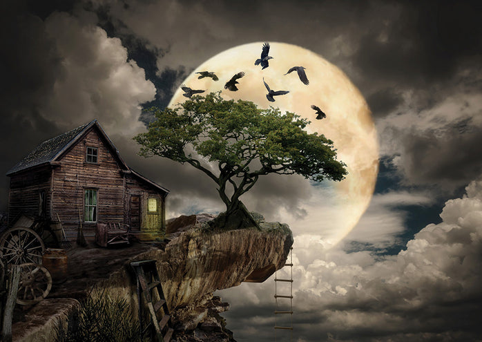 A Log Cabin on a Cliff - 1000 pcs