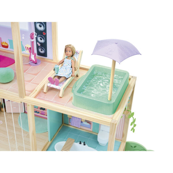Maison de poupée 2 étages en bois Fashion Glow Dream