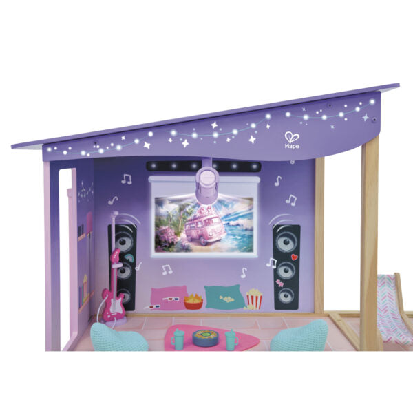 Maison de poupée 2 étages en bois Fashion Glow Dream