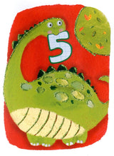 Carte de souhaits - Dinosaure - 5 ans