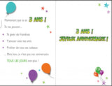 Carte de souhaits - Joyeux anniversaire - 3 ans