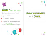 Carte de souhaits - Joyeux anniversaire - 5 ans