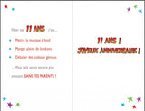 Carte de souhaits - Joyeux anniversaire - 11 ans