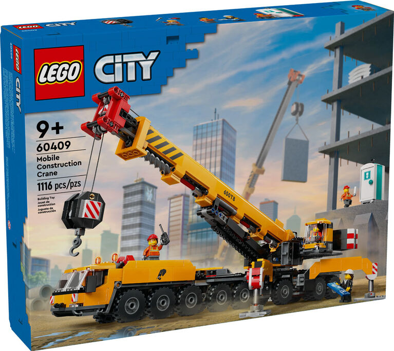 The yellow mobile construction crane - City