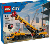The yellow mobile construction crane - City