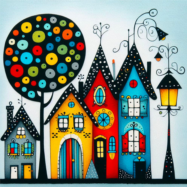 Broderie de diamant - Four Doors and A Tree