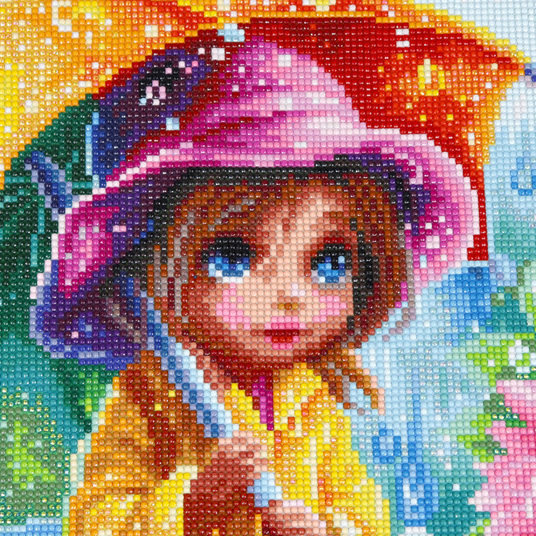 Broderie de diamant - Amis sous la pluie
