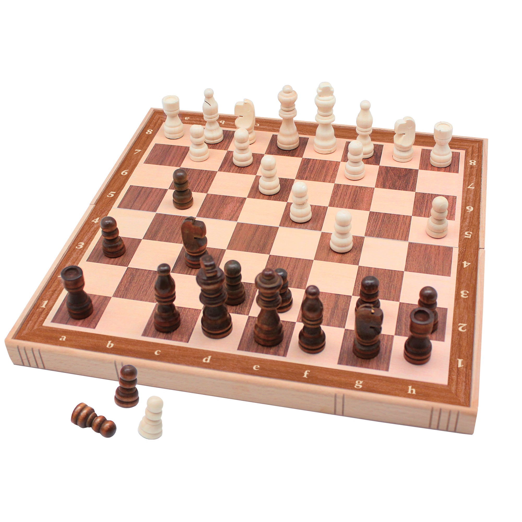 Magnetic wooden chess set (Bil) – La Ribouldingue