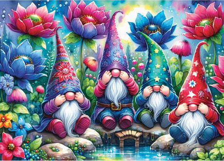 Gnomes Among Flowers - 1000 mcx