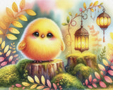 Diamond Painting - Golden Glow Perch