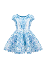 Blue Sequins Concert Queen Dress