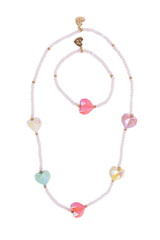 Collier et bracelet - Coeur géode