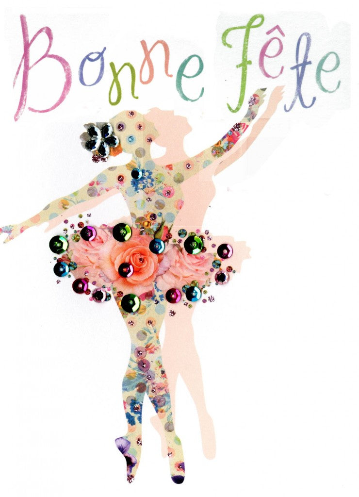 Carte de souhaits - Bonne fête - Ballerine