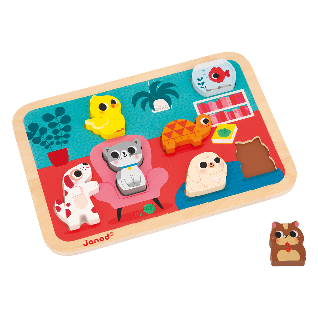 Domestic Animals - 7 pcs Wood