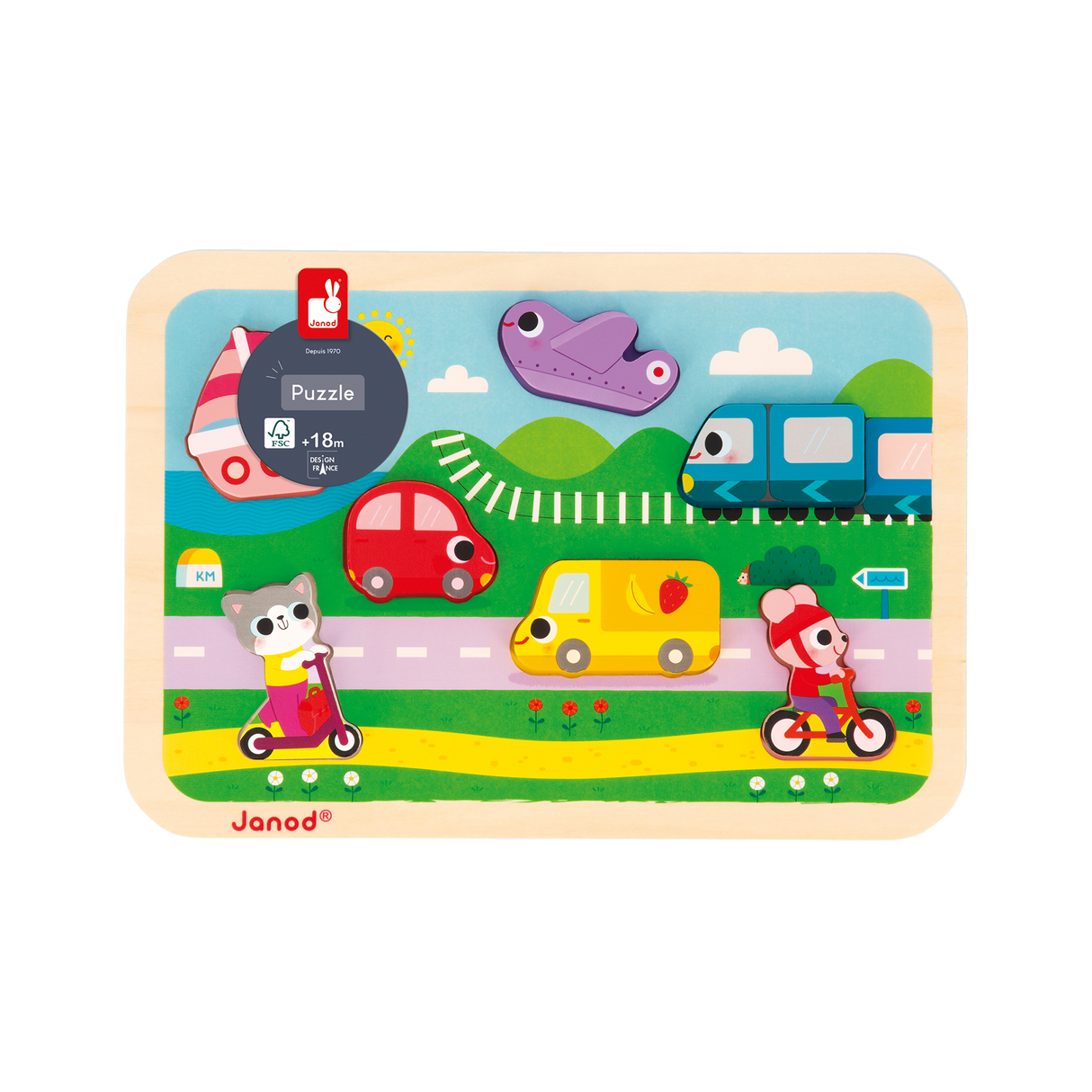 Chunky Puzzle - Vehicles - 7 pcs