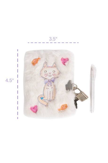 Mini journal intime peluche - Chaton