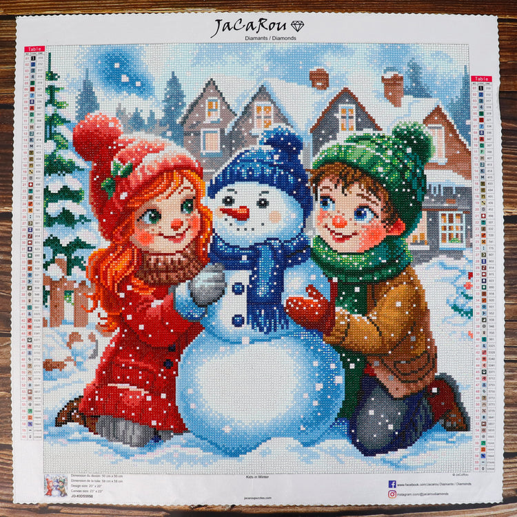 Broderie de diamant - Kids in Winter